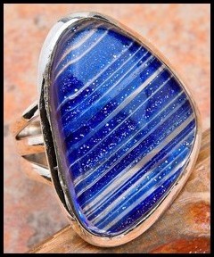 SALE ** Sterling silver ring - DICHROIC GLASS - Dreams Collection ...